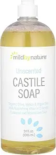 Mild By Nature Castile Soap, Unscented, 34 fl oz (1,005 ml)
