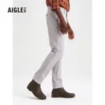 【AIGLE】男 棉質休閒長褲AG-FN443A110 灰色(男長褲 棉休閒長褲)