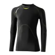 BARGAIN || SKINS A400 YOUTH COMPRESSION LONG SLEEVE TOP (BLACK/YELLOW)