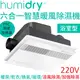 HumiDry 六合一智慧暖風除濕機 BRA-220V 浴室型