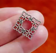 4x Filigree Flower Chandelier Earring Findings Connector Charms for Bracelets