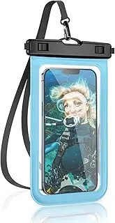 Garegce Waterproof Phone Pouch, Universal Waterproof Underwater Phone Case for Swimming, Travel, Phone Case Bag for iPhone 15 14 13 12 11 Pro XS, Samsung, Huawei Xiaomi - up to 6.7"- Blue