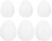 NOLITOY 6pcs Painted Egg Embryo White Plastic Eggs Paintable Easter Eggs Hand Painted Easter Eggs Fillable Easter Eggs Easter White Decorations Easter Painting Egg Mold Blank