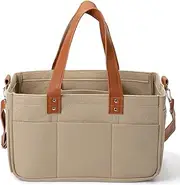 Mr. Pen- Baby Diaper Caddy Organizer With Leather Strap, Portable Car Diaper Caddy, Changing Table Organizer for Nursery
