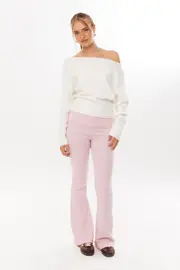 [Supré] Supré - Fold Back Flare Pant - Rosette pink 2XS ROSETTE PINK