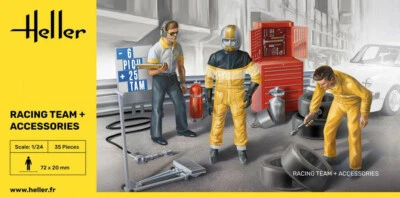 1:24 Scale HELLER Racing Team Figures Model kit - DIORAMA - UK STOCK