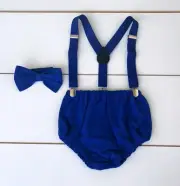 Royal Blue Cake Smash Outfit - First Birthday Outfit - Baby Boy - Smash Cake