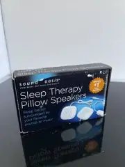SOUND OASIS SP-101 SLEEP THERAPY PILLOW SPEAKERS w/ VOLUME CONTROL NEW SEALED