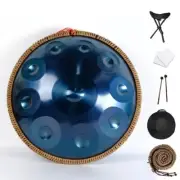 Blue D Minor 9/10 Notes Handpan Steel Tongue Hand Drum Rav for Beginner