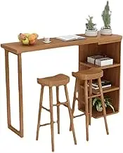Bar Height Bar Table Solid Wood Bar High Table Against The Wall Dining Table Long Bar Wine Cabinet Living Room Bar, Excluding Chairs Dining Table Coffee Table (Size : 100 * 45 * 105cm)