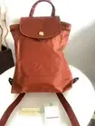 Longchamp Le Pliage Original M Foldable Backpack Cognac with brown leather