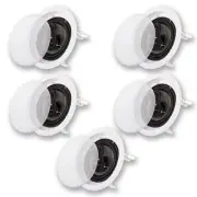 Acoustic Audio CS-IC63 Flush Mount In Ceiling Speakers with 6.5" Woofers 5 Pack