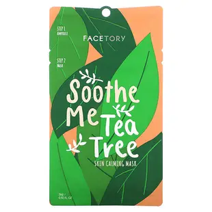 [iHerb] FaceTory Soothe Me Tea Tree，2 步式皮膚舒緩美容面膜，1 套，0.92 液量盎司（26 克）