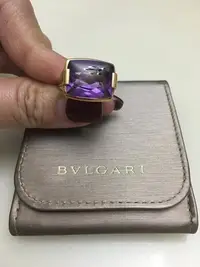 在飛比找Yahoo!奇摩拍賣優惠-BVLGARI 寶格麗真品紫水晶18K金戒指