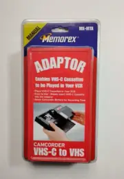 NEW Memorex VHS-C Tape Adapter MXMTA [Plays Camcorder VHS-C Tapes in Your VHS]