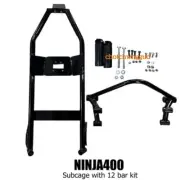 Kawasaki Ninja400 Stunt Cages Subcage with 12 bar Add Titanium Part Black Steel