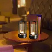 Cordless Table Lamp with Touch Sensor,Crystal Lantern Lamp,Set of 2,Rechargea...