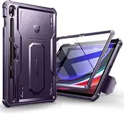 [Dexnor] for Samsung Galaxy Tab S9 Case, [Built in Screen Protector and Kickstand] Heavy Duty Military Grade Protection Shockproof Protective Cover for Samsung Tab S9 - Purple