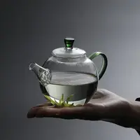 在飛比找樂天市場購物網優惠-玻璃小茶壺單壺家用小號耐熱迷你過濾綠茶壺透明一人泡茶功夫茶具
