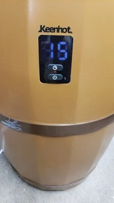 Keenhot 23L Large Towel Warmer Bucket with LED Display Timer and Handles Tan
