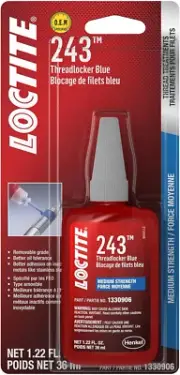 1330906 243 Medium Strength Surface Insensitive Threadlocker, 36-Milliliter Tube