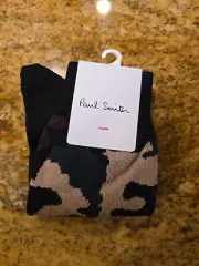 Paul Smith Mens Camo Socks Made In Italy , One Size, NWT