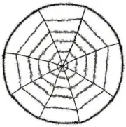 48" 4' BLACK GIANT SPIDER WEB Spooky Haunted HALLOWEEN RAZ Imports H3422482 NEW