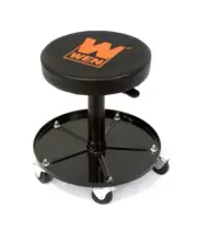 Garage Work Stool Padded Swivel Chair Mechanic Shop Bench Seat Pneumatic Rolling