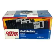 Office Depot 50pk Floppy Disk Diskettes 2HD IBM Format 3.5" 1.44 MB ~NEW SEALED