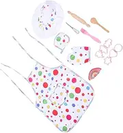 Kisangel Sets Cooking with Chef Hat and Apron Pretend Play Kitchen Supplies for Baking Fun for Boys for Birthday Halloween Christmas Dress Up and Playtime