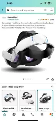 Damon light quest three head strap