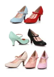 Ellie Shoes BP320-BETTIE Women's 3 Inch Retro Mary Jane Heel