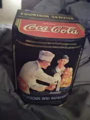 Vintage Candle in Coca Cola Coke Tin Box With A Hinged Lid
