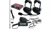 NavAtlas NNT20 2-Seat Over-The-Head Intercom/Radio and Headset Kit Black