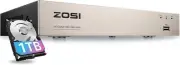 ZOSI 3K Lite 8 Channel Hybrid 4 in 1 HD TVI CCTV DVR, AI Human/Vehicle...