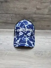 California Trucker Hat Cap Meshback Snapback Blue Graphic Embroidered Adult OSFA