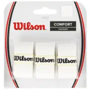 Wilson Pro Squash Tennis Racquet Overgrips 3 Pack - White