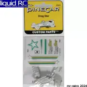 Pinecar 331 Custom Parts w/Decals Drag Star