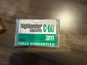 Sealed SCOTCH HIGHLANDER C-60 Blank Audio Cassette Tape (Rare design / length)