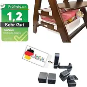 EmSoLi Adapter Black + 2 x Hooks for IKEA Trofast Box Wire Basket Compatible with Hauck Alpha, Alpha Plus, Beta Baby High Chair - High Chairs Children's Chair Accessories Children