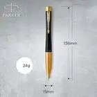 Parker Urban Ballpoint Pen Matte Black Gold Clip With Black Ink No Box