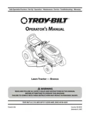 Owner’s Manual Troy-Bilt Garden Tractor/Riding Mower - Model Bronco