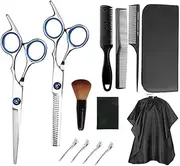 Hair Cutting Scissors Kit, 13 Pieces Professional Haircut Cutting Kit, Stainless Steel Hairdresser Thinning Scissors Set for Hairdresser, Salon, Home, Hairdresser and Stylin
