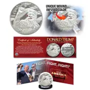 Donald Trump Assassination Nickel-Silver 1 OZ Tribute Coin Infused Wound Color