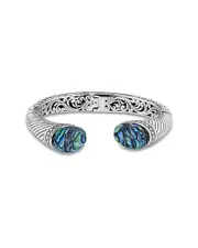 Samuel B. Silver 15-20mm Pearl Bangle Bracelet