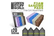 Green Stuff World Foam Sanding Pads - FINE GRIT ASSORTMENT x20