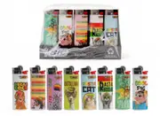 50x BIC Maxi Reggae Dogs Lighters Various Colour Box J26