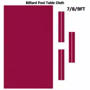 7/8/9ft Red Worsted Pool Table Felt Fast Billiard Cloth Table w/ PRE-CUT RAILS