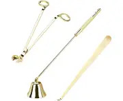 Candle Accessory Set, 3-in-1 Candle Accessories Tool Set with Candle - Gold