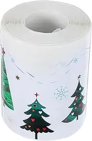 OFFSCH 1 Roll Christmas Trees Bulletin Border Sticker Self Adhesive Trim for Classroom Office Home Chalkboard Decor Plate Festive DIY Holiday Decoration